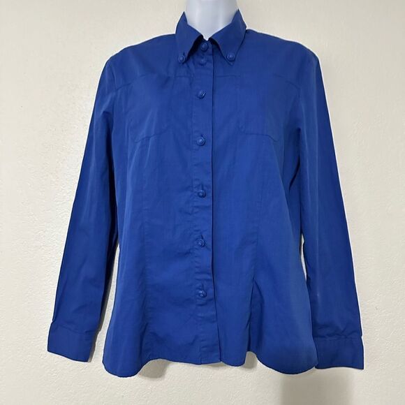 Versace Jeans Collection Tops - Versace Jeans Couture Medusa Button Blue Long sleeve Button Down Medium